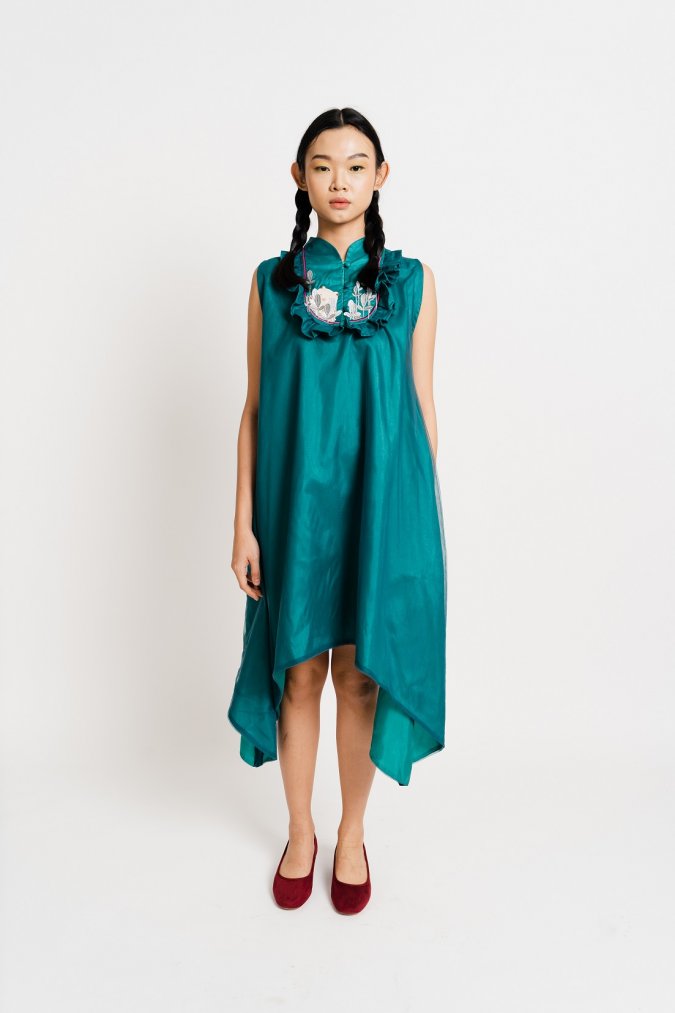 Nien Dress (In Emerald Green)