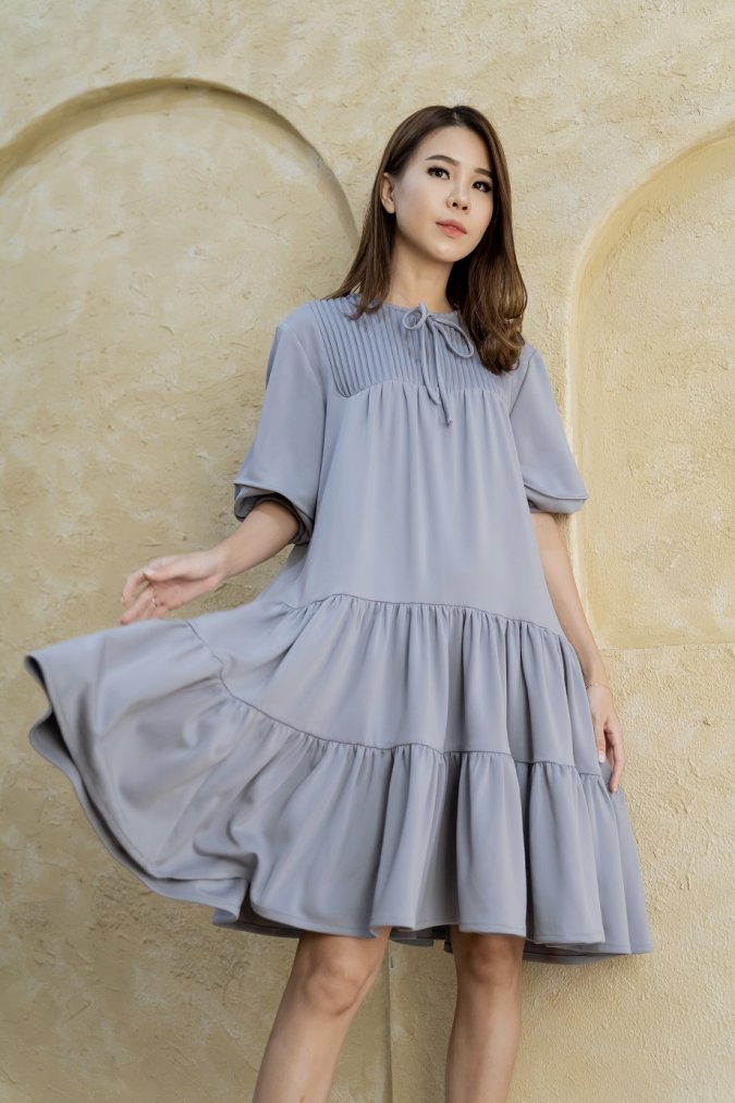 Aya Dress (Grey) – Jolie Clothing